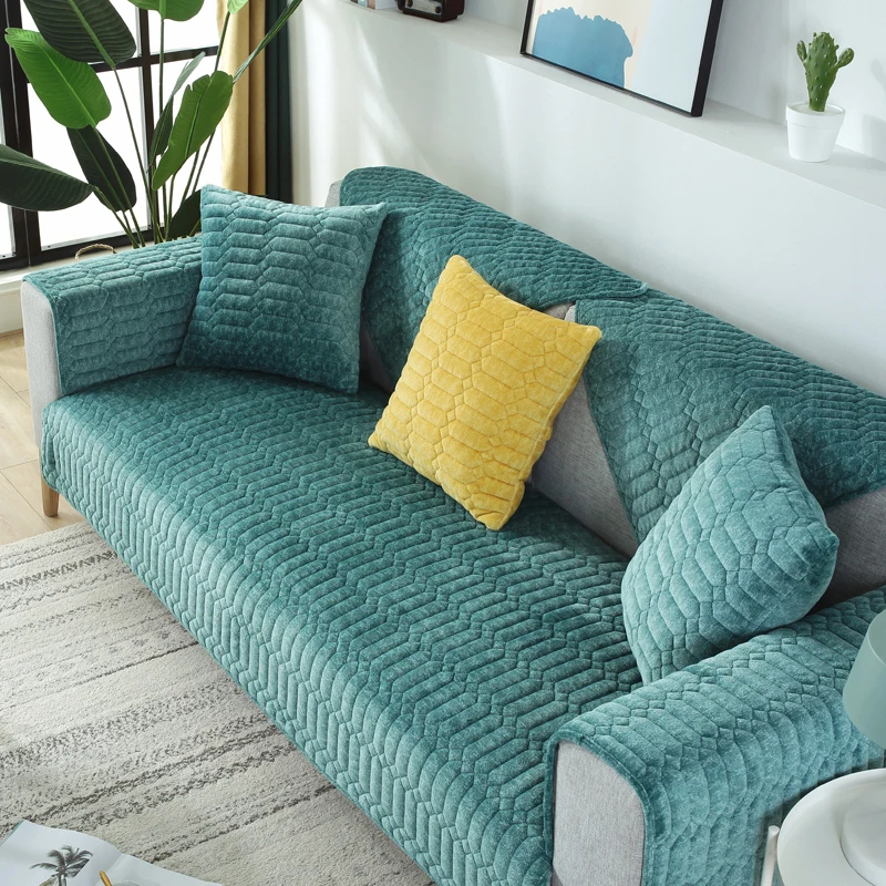 Зимняя плюшевая подушка для дивана ткань из скандинавского плюша зимний чехол