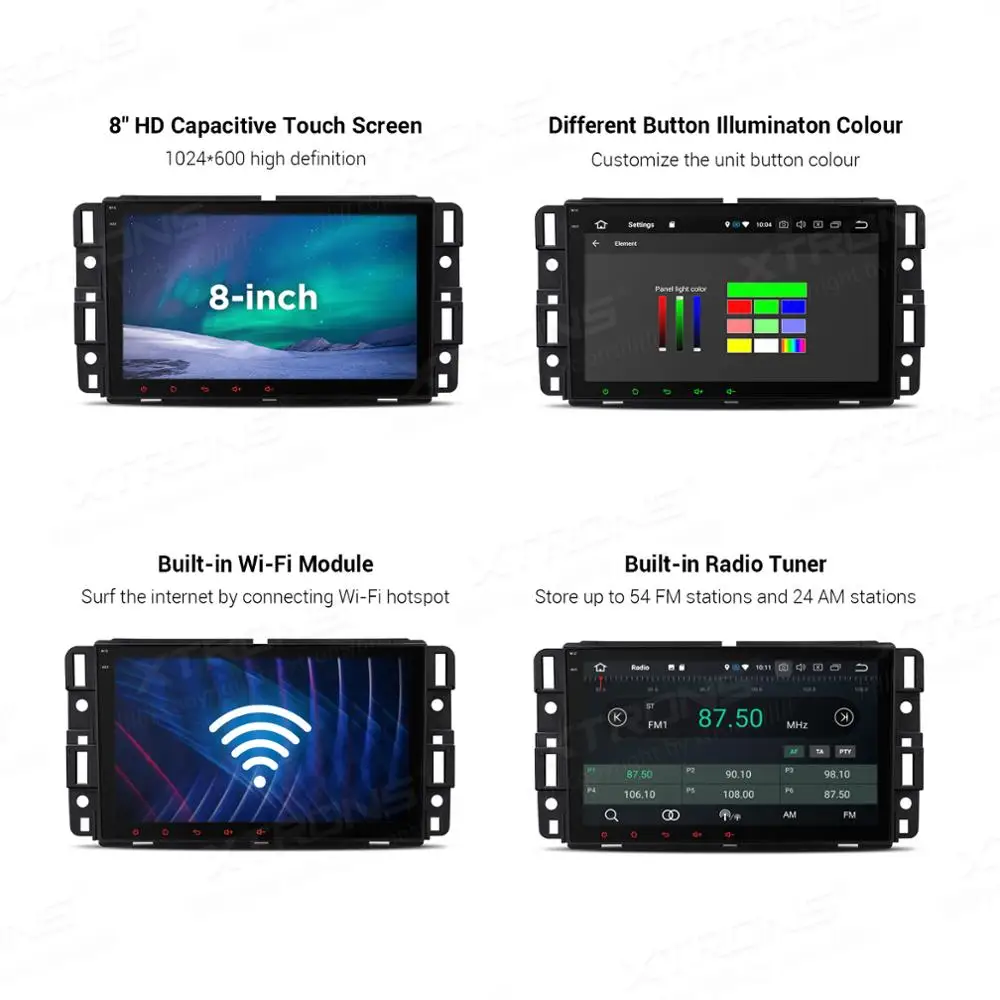 Автомобильный радиоплеер XTRONS 8 дюймов Android 10 0 Восьмиядерный GPS OBD для Chevrolet Tahoe Impala