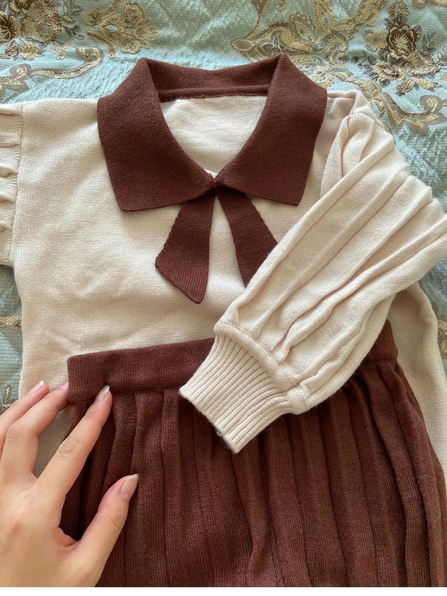 

2021 Spring Baby Girls Wool Knitting Clothing Set Girl Sweaters+pants Kids Girl Winter Fall Fashion Sets Children Knit Clothes