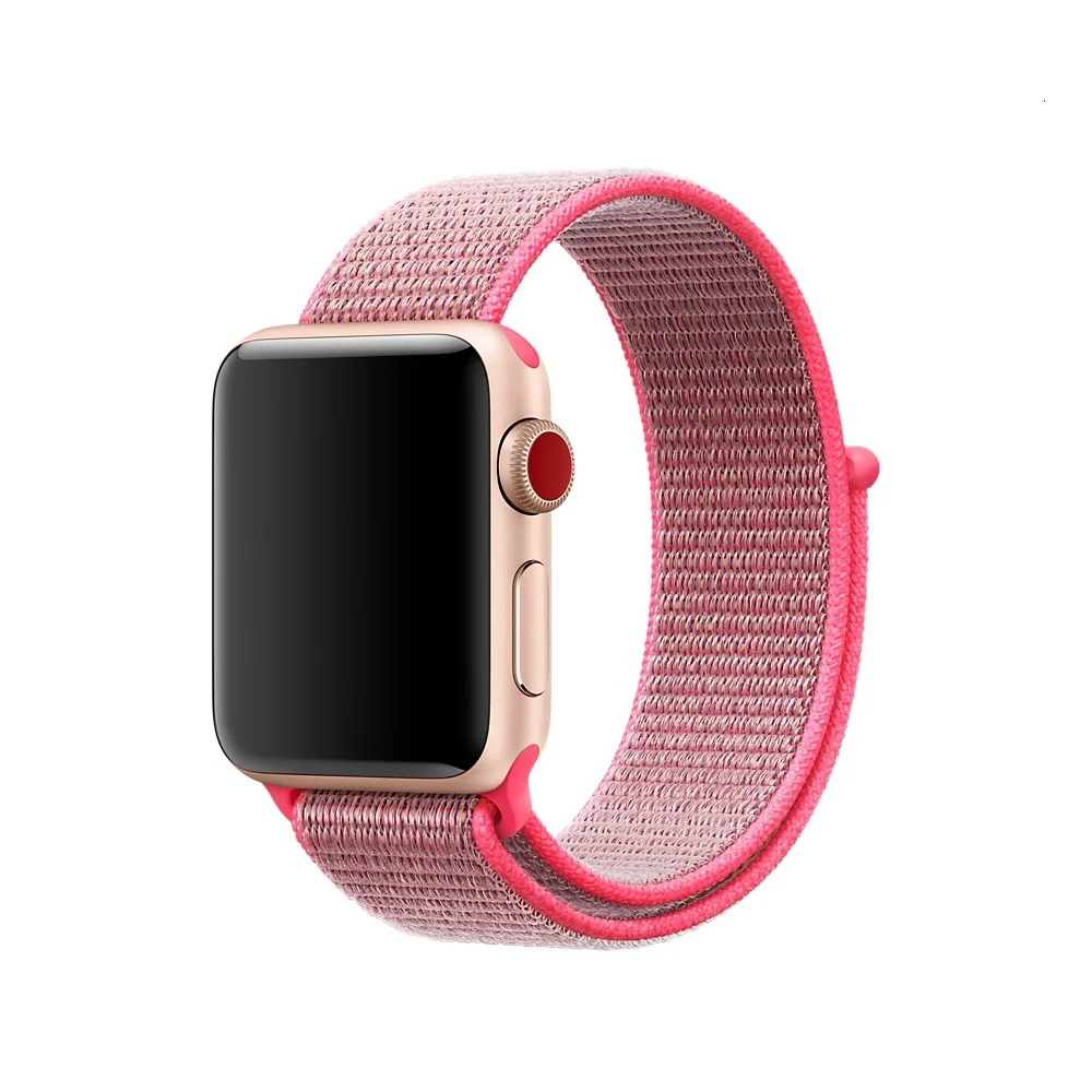 FOHUAS легкий дышащий нейлоновый спортивный ремешок 44 мм для Apple Watch серии 5 2 1 42 мм 38 мм для iWatch ремешок для часов Sport Loop