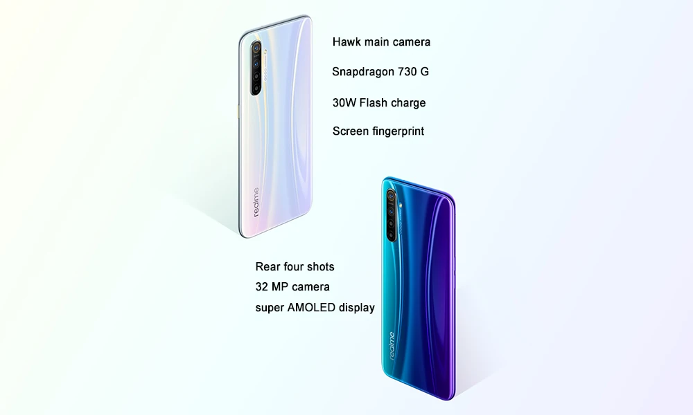 Realme X2 X 2 Мобильный телефон Snapdragon 730G 64MP камера 6,4 ''полный экран NFC OPPO мобильный телефон VOOC 30W быстрое зарядное устройство