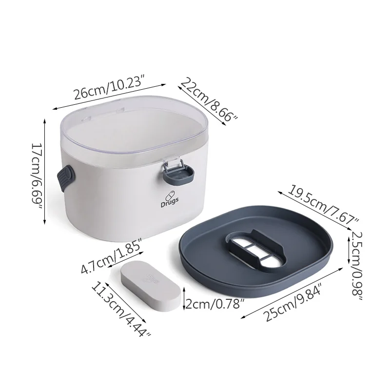 

Medicine Box Double-Layer Transparent Large-Capacity Portable Home Storage Medical Box Multifunctional Family Medicine Box