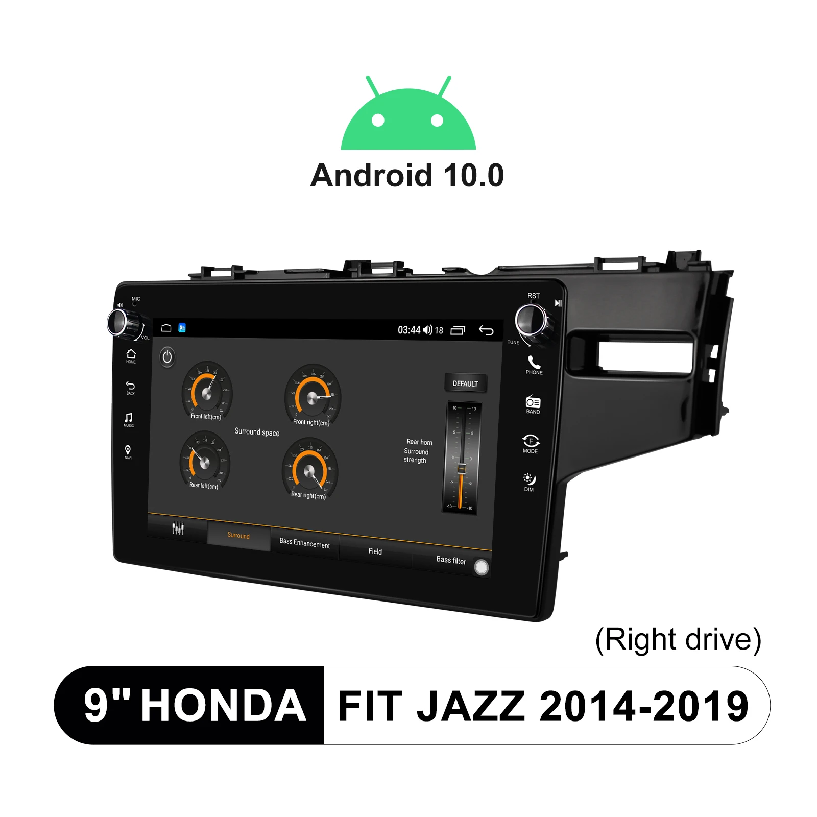 

9" Android Head Unit Car Navigation Autoradio Bluetooth Car Radio Stereo Apple CarPlay For Honda Fit Jazz 2014-2019 Right Drive