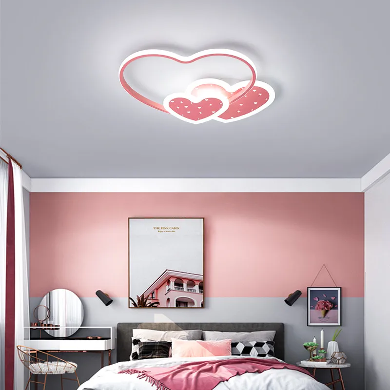 

Pink Heart Shape Girls Bedroom Ceiling Light Princess Lamp Lights For Girls Room Light Fashion For Room Girl Baby Room Girl Lamp