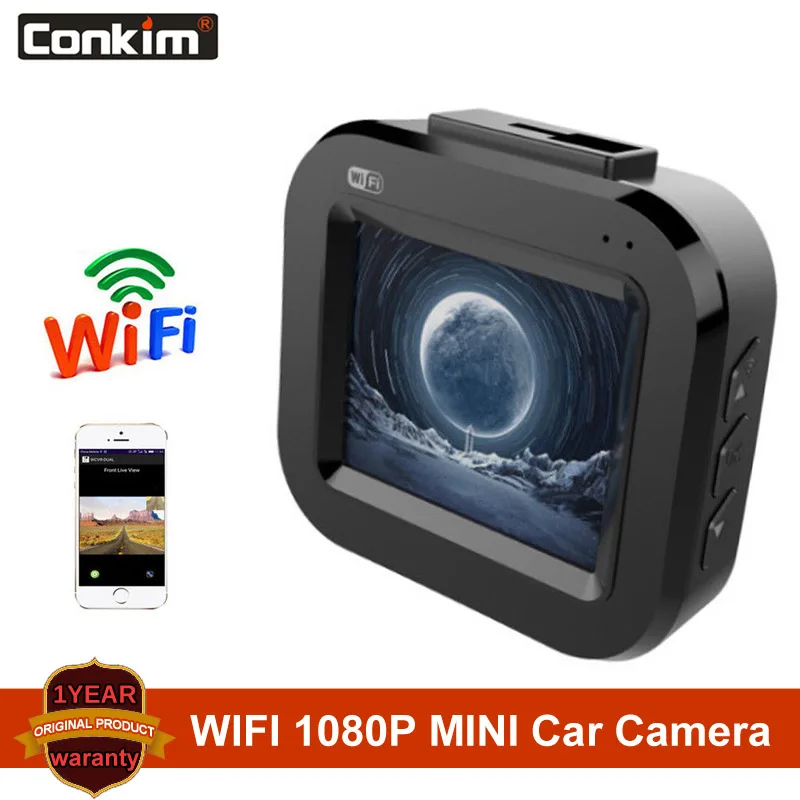 Автомобильный мини видеорегистратор Conkim HD 1080P Wi Fi мониторинг парковки камера для