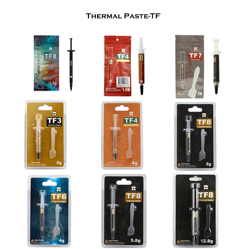 Термоправая Термопаста-серия TF3 TF4 TF6 TF7 TF8 силиконовая смазка 6-13 8 Вт/м-k