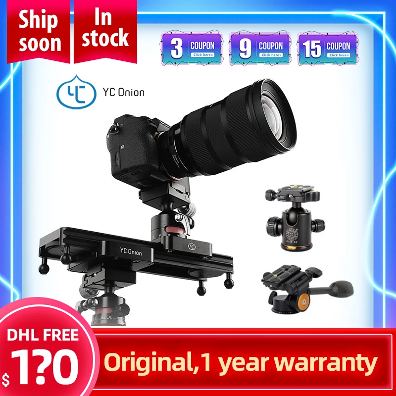 YC направляющая для камеры 9 &quot/23 см Регулируемая Мини тележка DSLR смартфона