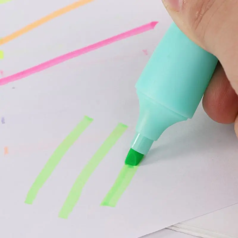 

6 Pcs/Pack Creative Mini Fish Sticks Fluorescent Pen Cartoon Cute Stationery 32CA