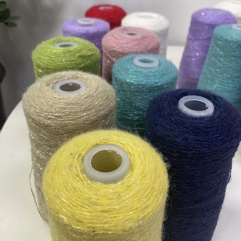 250 г Мягкая натуральная красочная плюшевая мохеровая шерстяная вискозная пряжа с