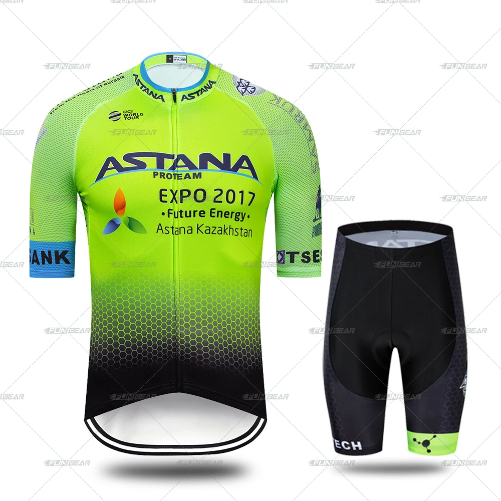 NormalCyclingSet Man Cycling Clothing Biking Clothes Racing Jersey Short Sleeve Set Tights Suits Summer Pro Bicycle Uniform Outdoor 3D Gel Padded - Color: NormalCyclingSet