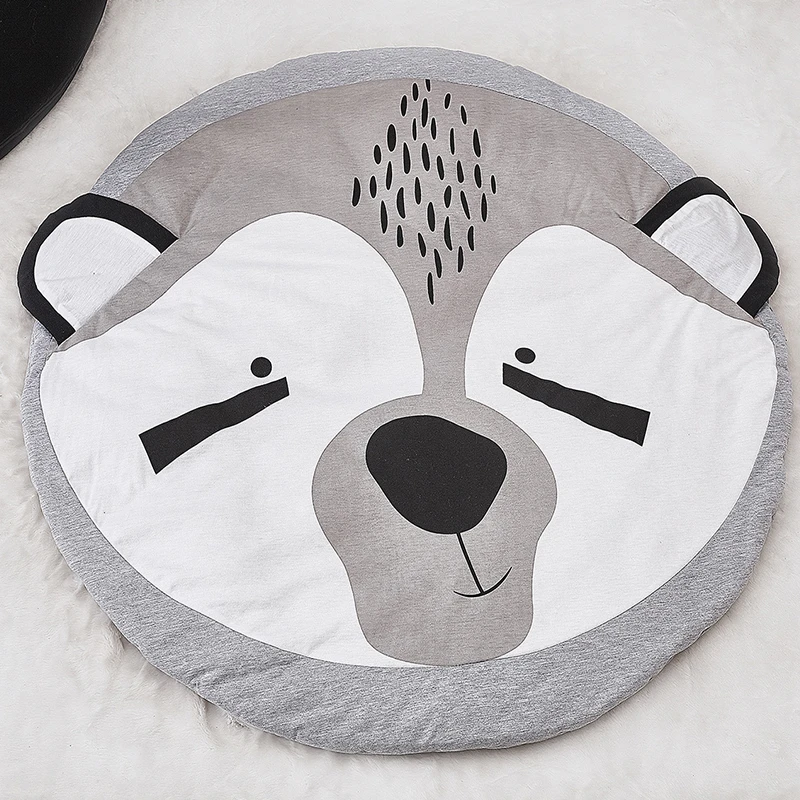 

Koodykids Kids Play Mat Cartoon Animal Bunny Play Mat Rug Newborn Baby Play Gym Mat Rugs Cotton Round Rugs 90CM Nursery Decor
