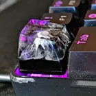 Колпачки для клавиш Снежная гора, смола, 1 ручная настройка, переключатель MX профиля SA для механических клавиатур Fuji, индивидуальные колпачки для клавиш в подарок