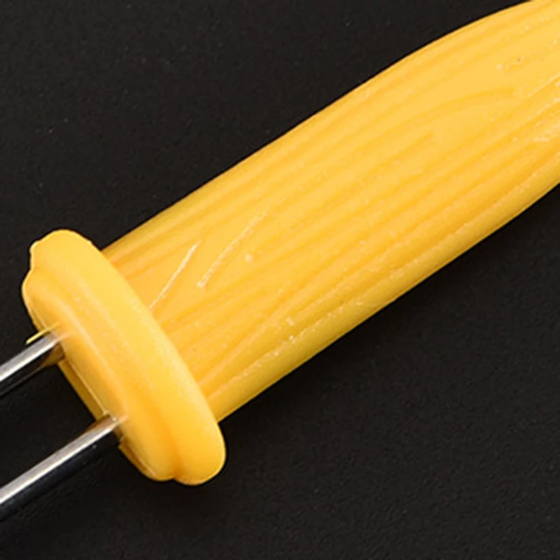 10pcs/lot Skewers Useful Stainless Steel Meat Forks High Temperature Resistance Barbecue Corn Twin Needle Safe Fork Tools | Дом и сад