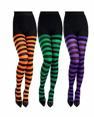 8 видов стилей костюмы для вечерние женские рождественские колготки в полоску