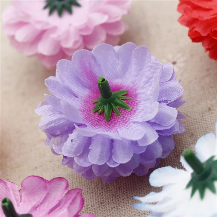 Искусственная шелковая гвоздика с помпоном 10 шт. насадки для украшения