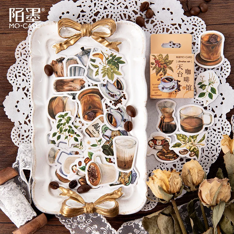 

46 pcs/lot Vintage Rooftop Coffee House Bullet Journal Decorative Stationery Stickers Scrapbooking DIY Diary Album Stick Lable