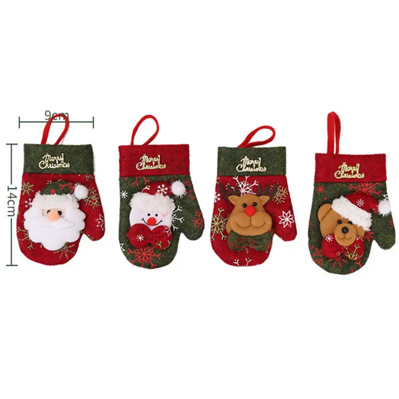 4 шт./компл. рождественские украшения для дома мешки столовых приборов в виде