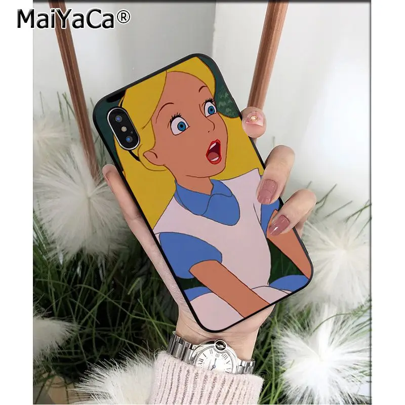 A6 Мягкий силиконовый чехол для телефона MaiYaCa Alice in Wonderland Cheshire Cat из ТПУ для iPhone 8 7 6 6S Plus X XS MAX 5 5S SE XR Mobile Cover - Цвет: A6