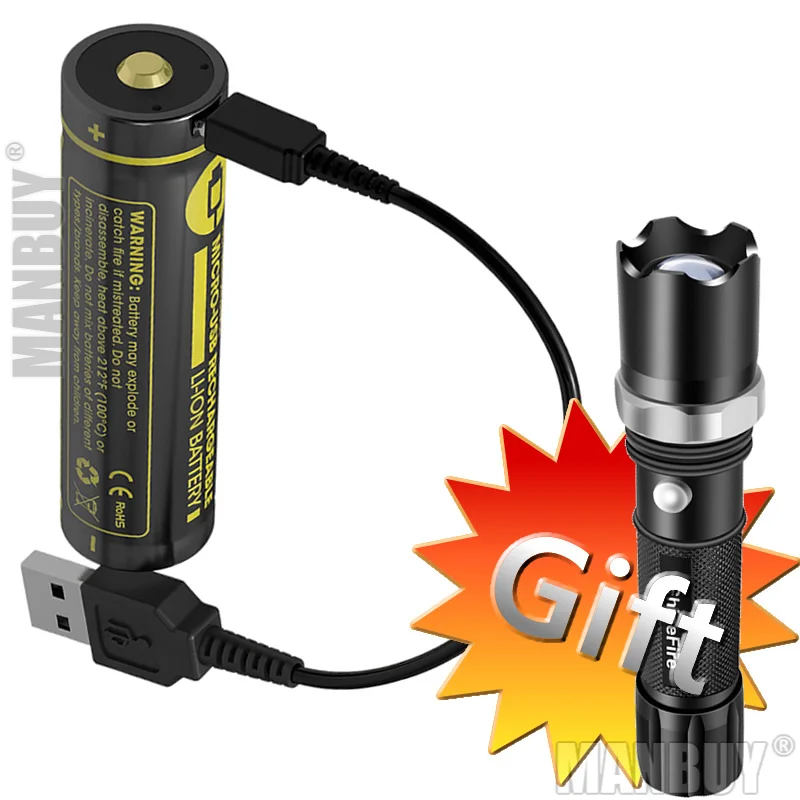 NITECORE 3500 мАч высокопроизводительная перезаряжаемая литий ионная батарея Кнопка