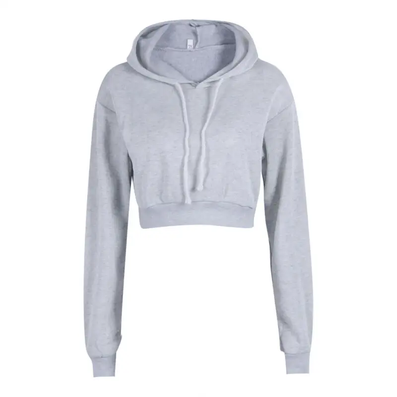 New Fashion Women Hoodie Sweatshirt Short Jumper Crop top Coat Sports Pullover Tops Casual Streetwear