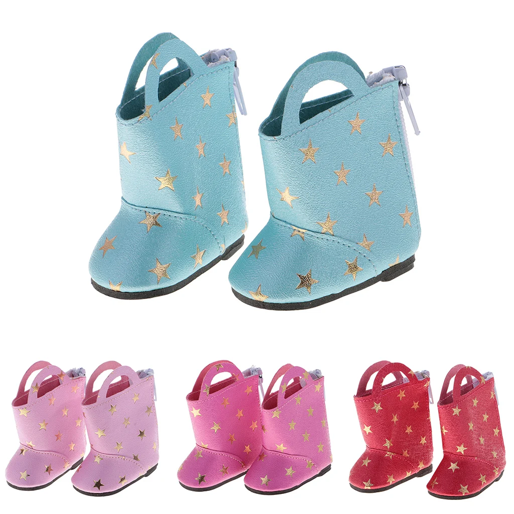 

Cute Star Printed Boots for 14'' American Wisher Doll