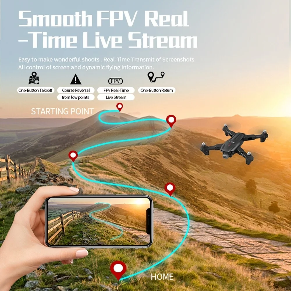 Новый 1809 светодиодный Дрон с 4K HD двойной камерой WIFI FPV технология анти помех