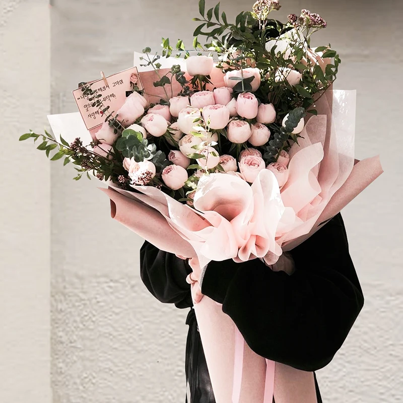 

Milk Cotton Flowers Wrapping Paper Bouquet Lined Nonwovens Sydney Paper Wrap Flower Material Florist Floral 60Cm*10Yards