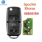 Xhorse 5 шт.лот XKB501EN для V-W B5 Тип 3 пуговицы проводной универсальный пульт дистанционного ключа X001-01 для VVDI мини ключ инструмент провода дистанционного ключа