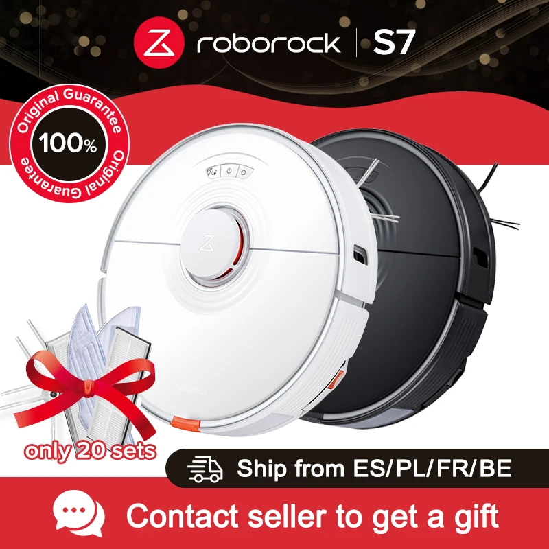 Робот пылесос Roborock S7 с функцией звуковой уборки Мощное всасывание 2500 па
