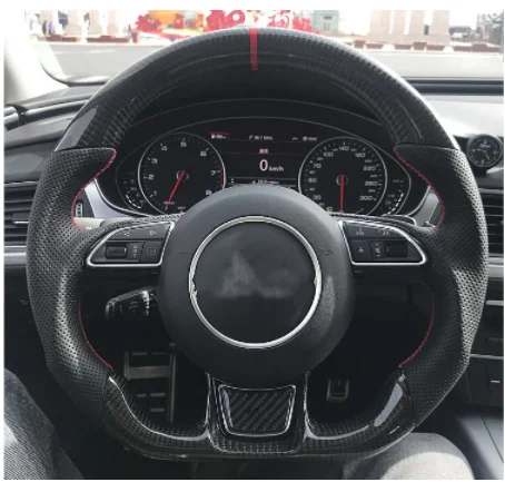 Руль из углеродного волокна для AUDI A3 A4 A5 A6 A7 S3 S4 S5 S6 S7 2013 2014 2015 2016 замена | Автомобили