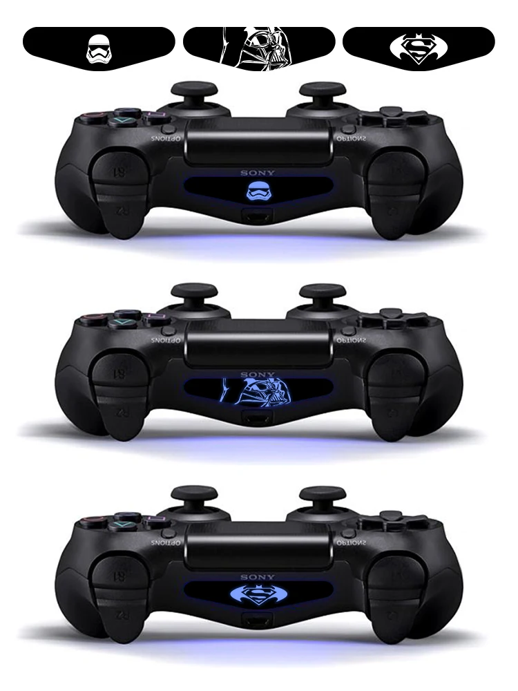 9 шт./компл. светильник светодиодный наклейки для кожи для Playstaion4 PS4 Геймпад светильник наклейки для PS4 Slim Ps4 pro игровой контроллер