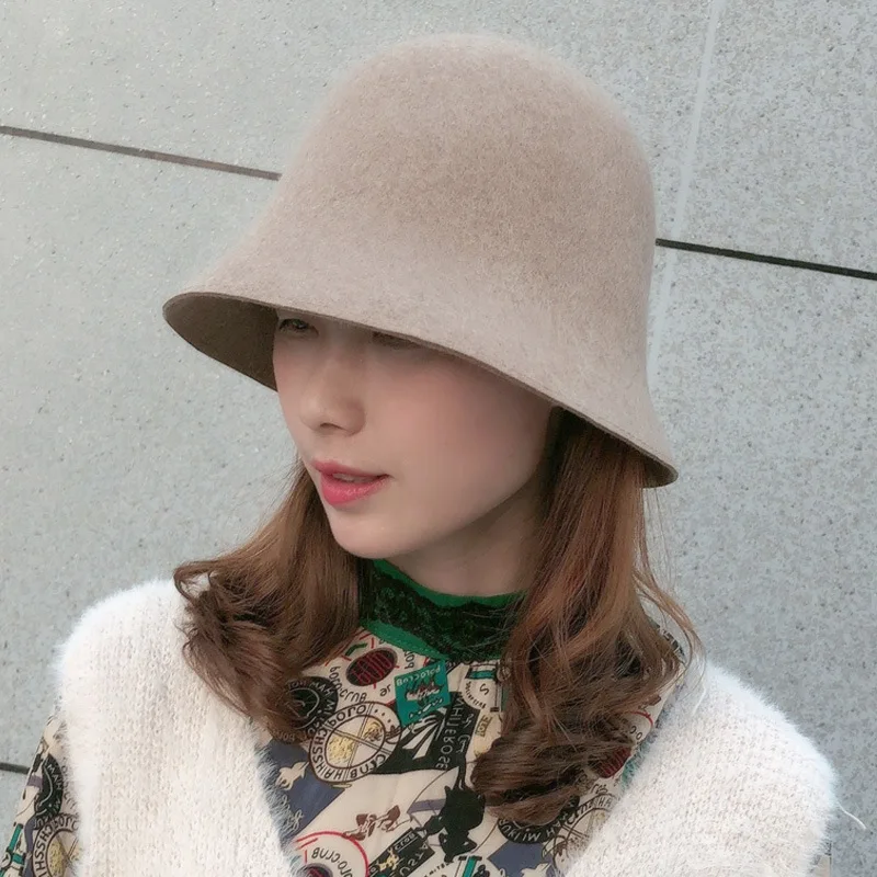 Зимняя панама шляпа рыбака для женщин подходящая ко всему шерстяная рыболовные