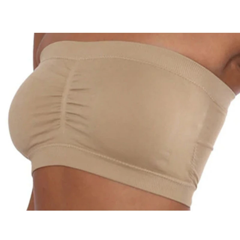 

Good Healthy Women Bandeau Bra Padded Strapless Bralette Soft Bra Seamless Bandeau Tube Top Bra