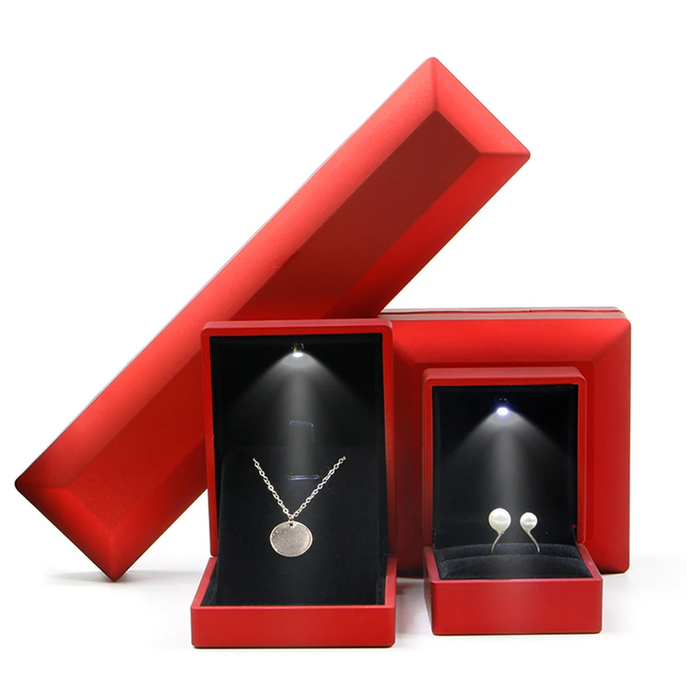 Шкатулка со светодиодной подсветкой для украшений изысканный держатель колец