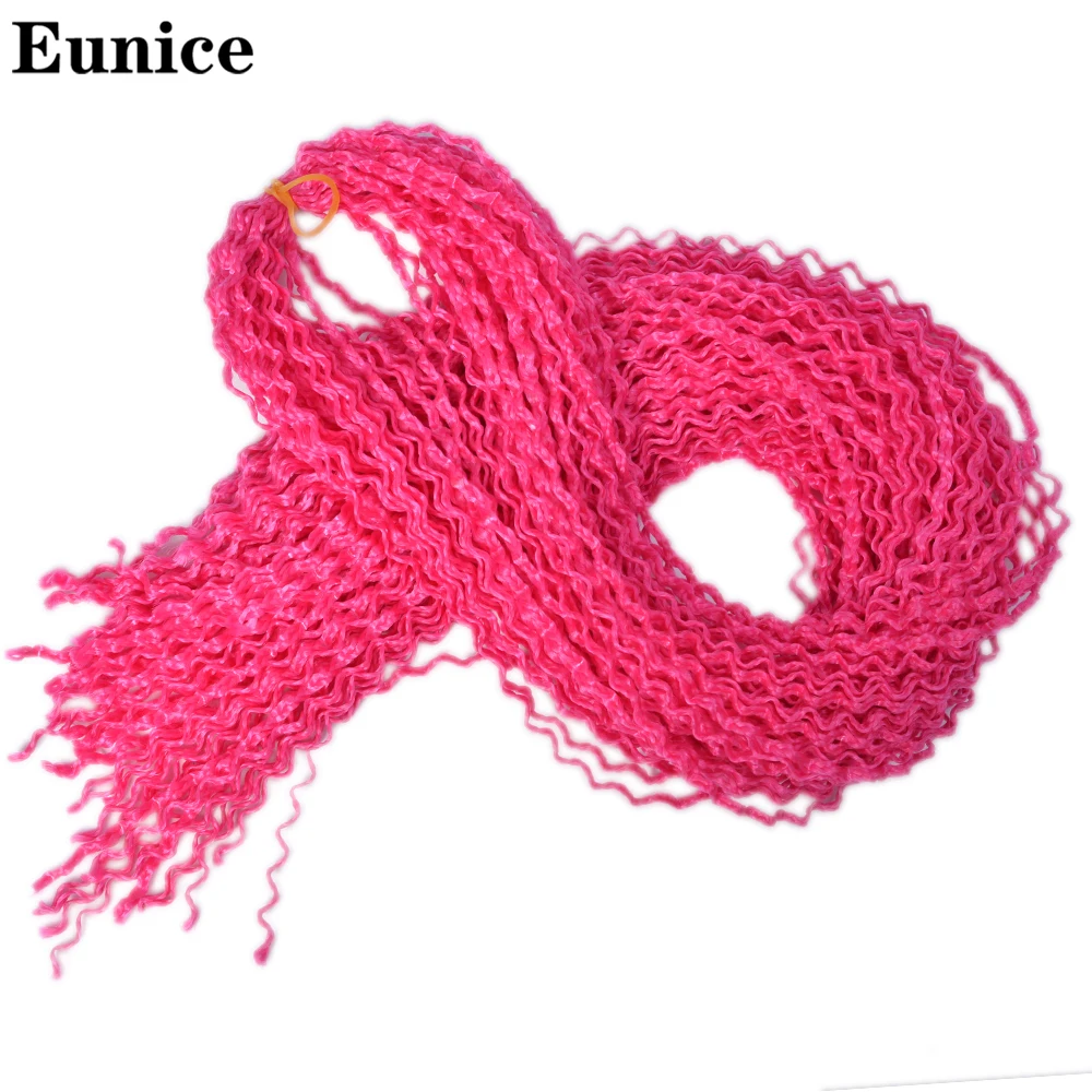 Eunice синтетические косички тонкие закрученные волосы 28 дюймов плетеные в