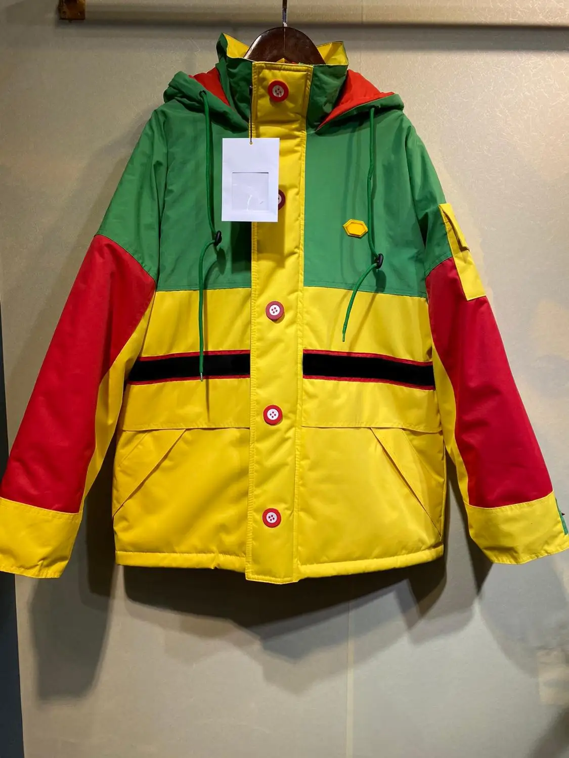 106308 модное желтое Новое полиэфирное теплое 2020 Женское зимнее пальто|Женские