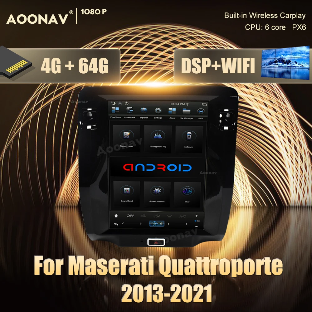

Автомагнитола 2 din на Android с GPS, мультимедийный плеер для Maserati Quattroporte 2013-2021, автомобильный GPS-навигатор, DvD, стерео приемник, плеер