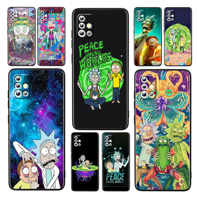

Anime Ricks And Pic Soft Shockproof Black Phone Case For Samsung Galaxy A52S 5G A71 A51 A32 5G A12 A21S A31 A41 Capa