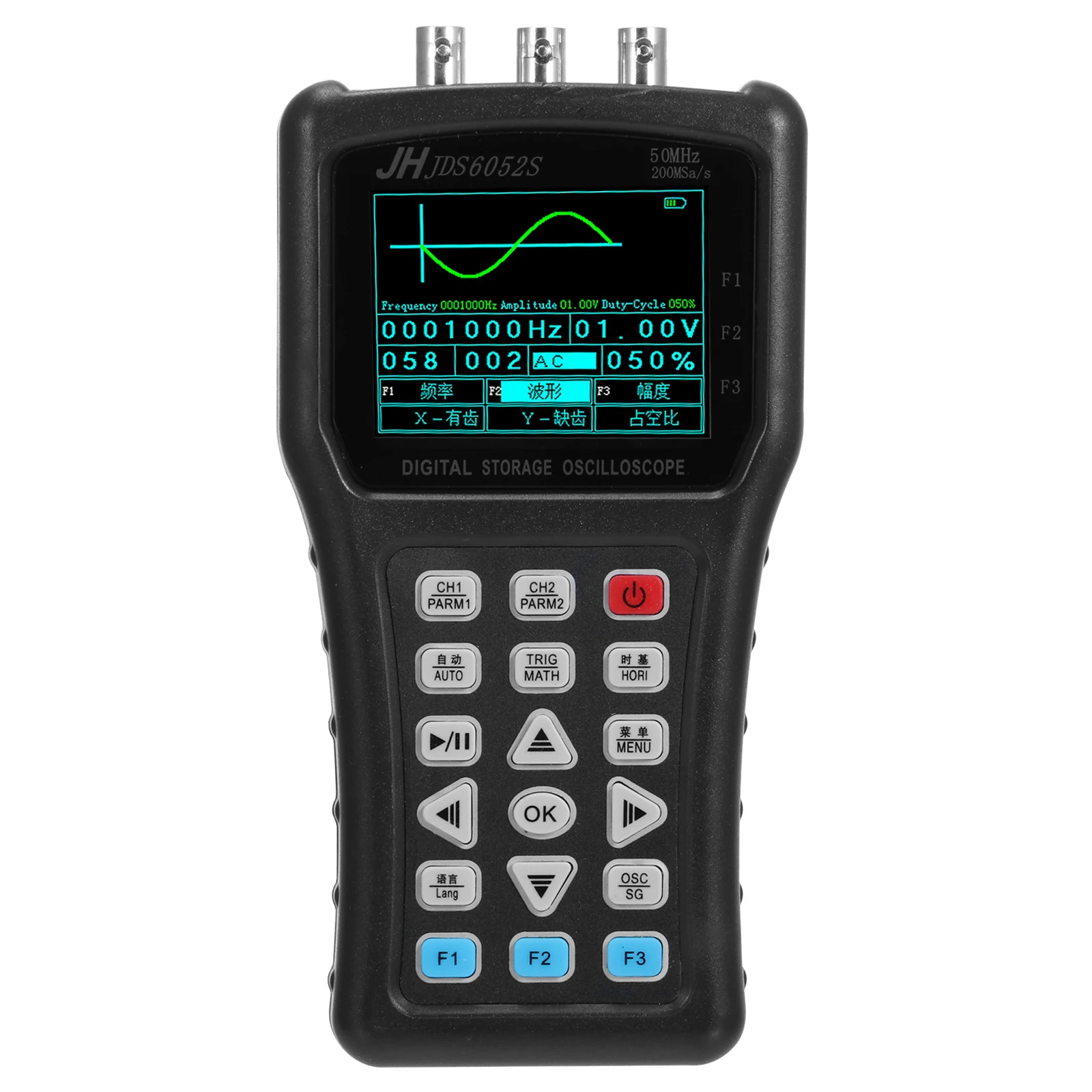 

Цифровой осциллограф JDS6052S, ручной двухканальный цифровой осциллограф для технического обслуживания автомобиля, симулятор сигнала
