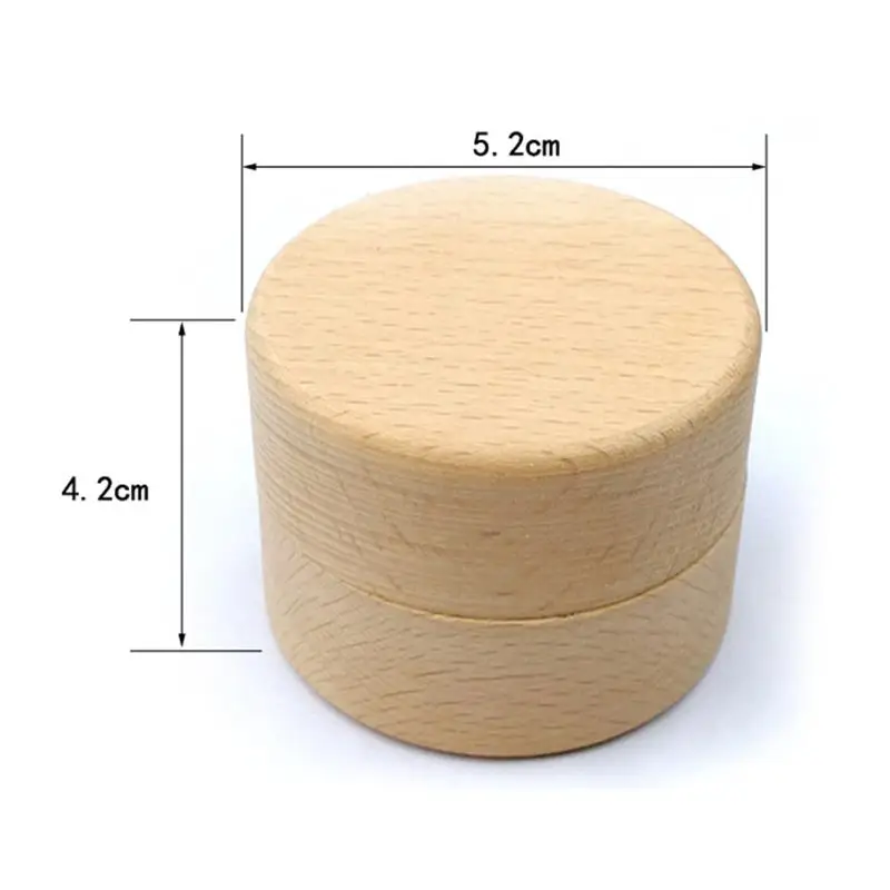 Винтажная деревянная круглая коробочка для кольца Свадьба деревенская на заказ