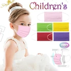 50 шт. детская маска для лица одноразовые детские конфеты Цвет маска для лица 3ply петли уха крышки рта дышащая уход за кожей лица Защитная маска, тушь для ресниц и бровей