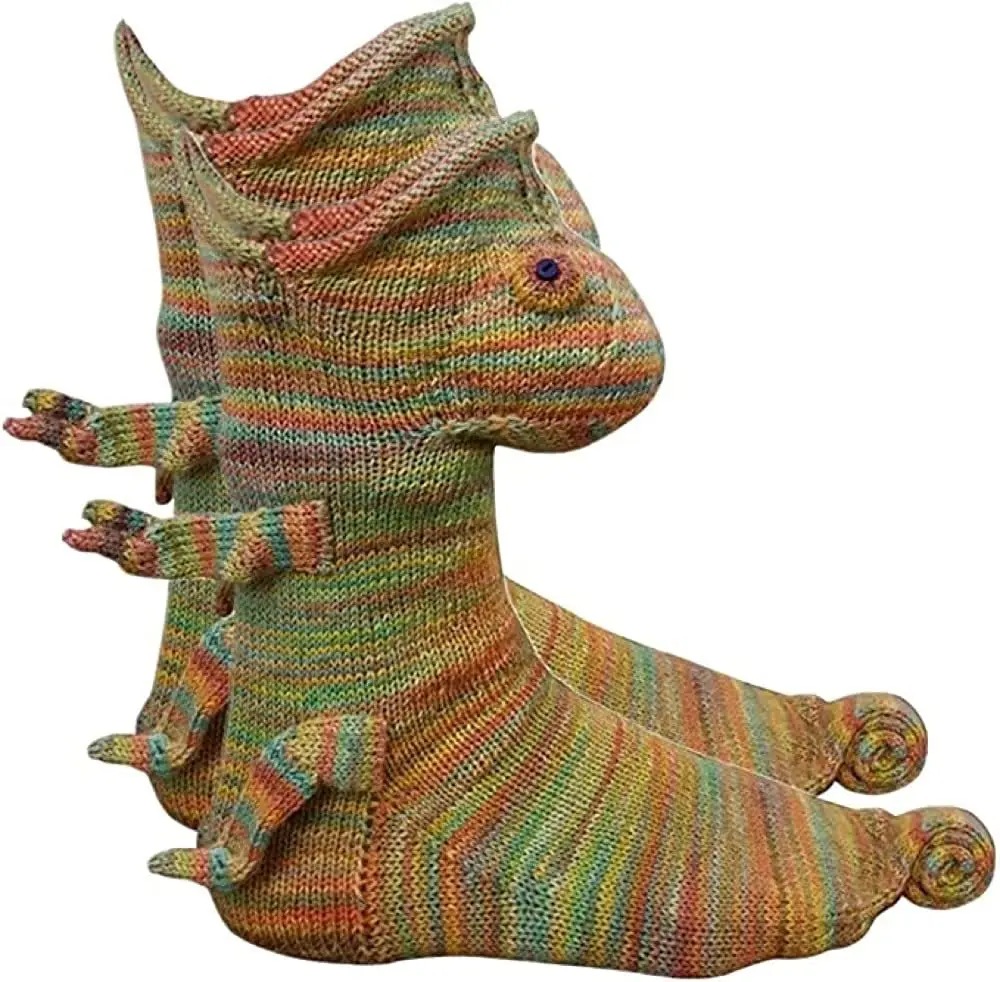

Creative Socks Shark Chameleon Crocodile Knitted Socks Cute Unisex Four Seasons Warm Floor Thickening Socks Children Gift