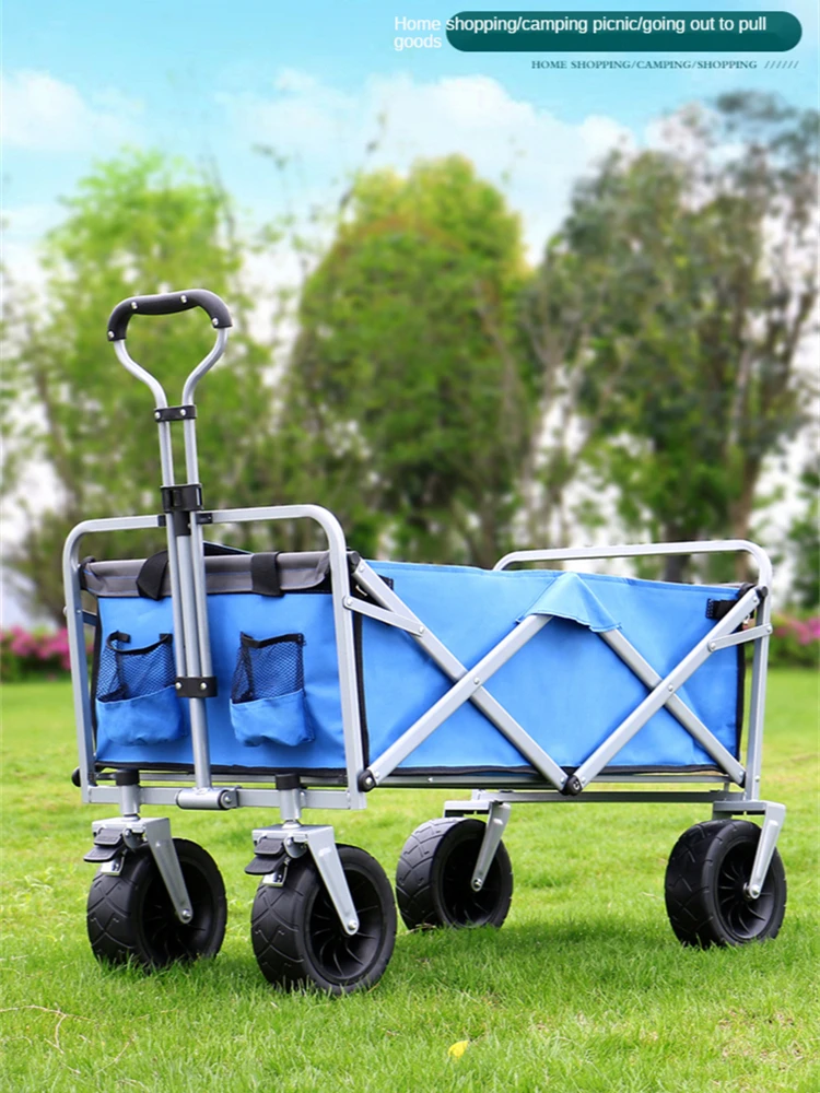 

Sports Heavy Duty Collapsible Folding All Terrain Utility Beach Wagon Cart