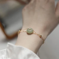 14k gold jewelry 14 k gold jewelry real gold jadde gemstone bracelet for women charm bracelets bangles fine accessories gifts