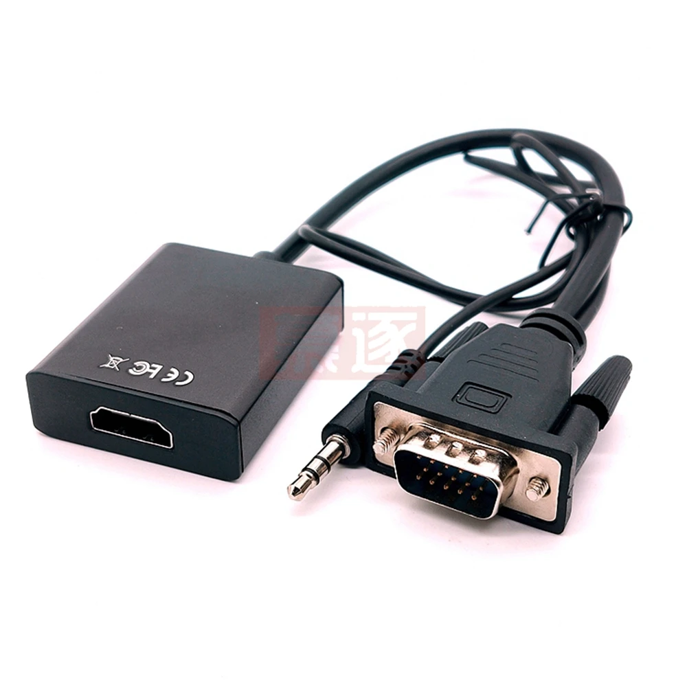 VGA M to HDMI-Совместимость F адаптер конвертер кабель с аудио Выход 1080P USB Мощность для