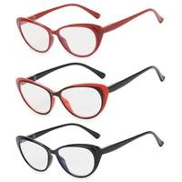 retro cat eye reading glasses with spring hinges anti glare uv eyestrain gaming computer eyeglasses