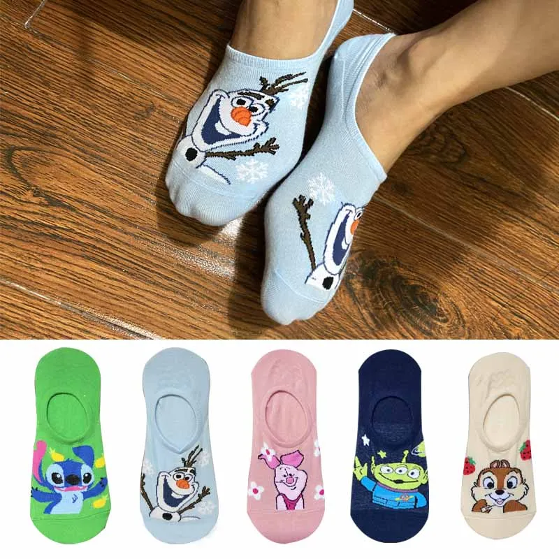 10 pieces=5 pairs Korea Kawaii woman socks Cartoon squirr Socks Cute Funny Ankle Sock Cotton invisible socks Dropship size 35-40