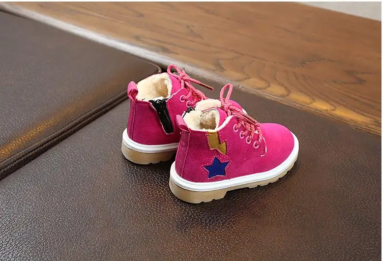 COZULMA Winter Baby Boys And Girls Shoes Boots Kids Fashion Snow Boots Children Warm Plush Cotton Thick Soft Shoes for 1-8 Years