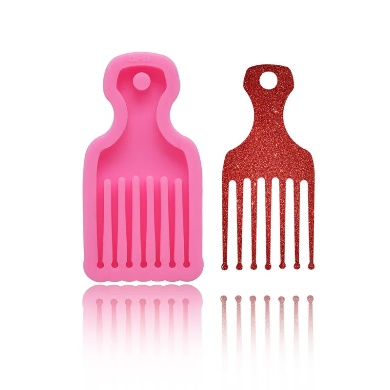 

DIY Silicone Mirror Dripping Comb Key Ring Mold Crystal Comb Turning Sugar Cake Decoration Baking Mold