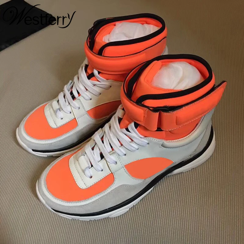 Европа и США 2018 Новая супер огнестойкая высокая обувь женская комбинированная